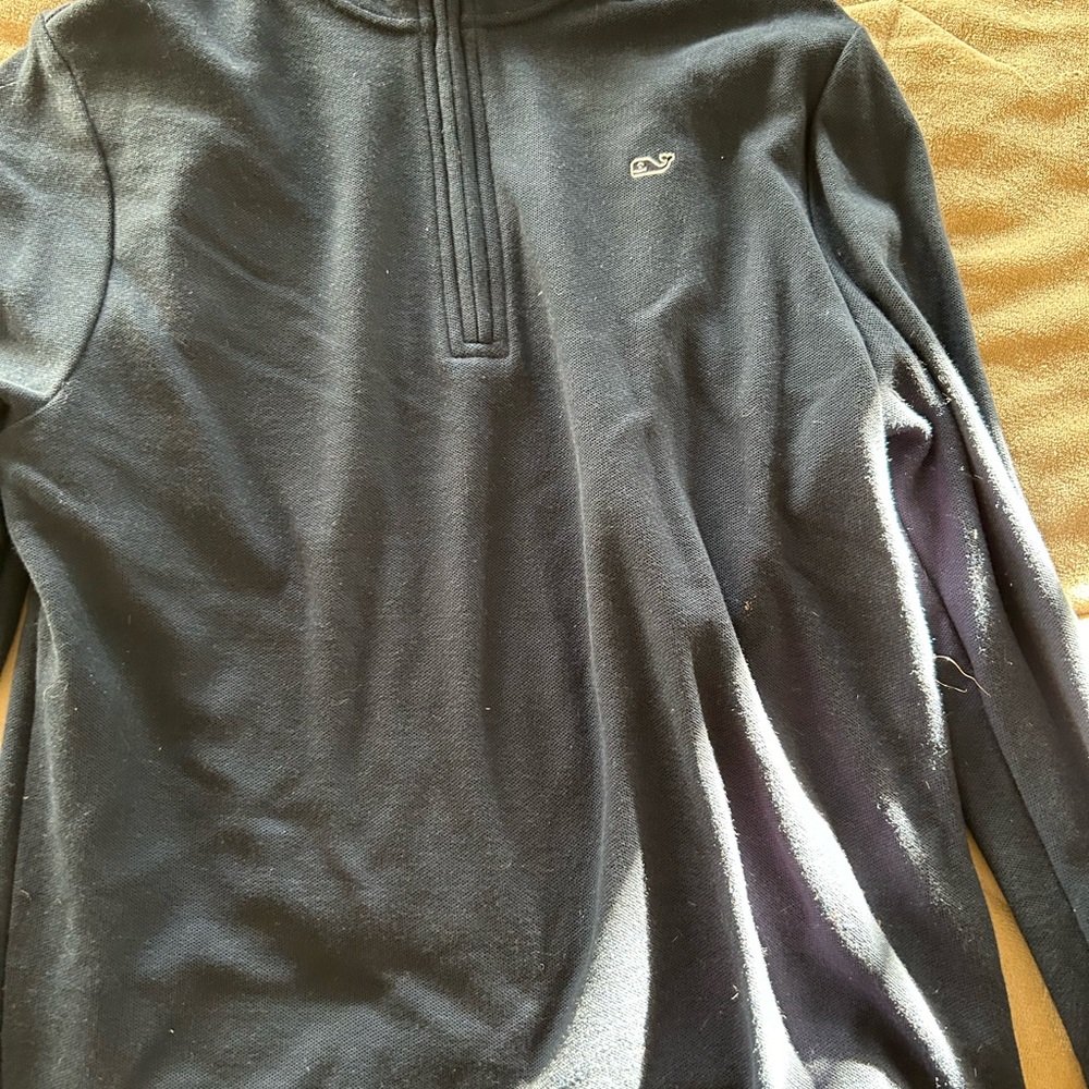 Boys XL Vineyard Vines Navy Quarter zip